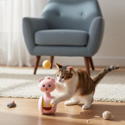 jouet chat rose possede un secret